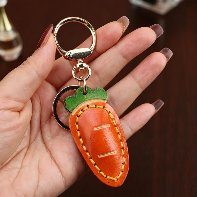 Carrot Leather Bag Charm – Babylon Leather - Babylon LeatherBabylon LeatherLLZ23-Carrot