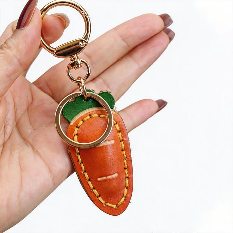 Carrot Leather Bag Charm – Babylon Leather - Babylon LeatherBabylon LeatherLLZ23-Carrot