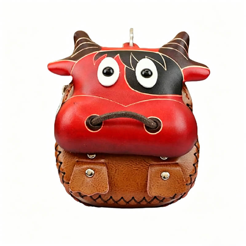 Cartoon Cartoon Calf - Shaped Leather Coin Purse – Babylon Leather - Babylon LeatherBabylon LeatherLLZ76-Red