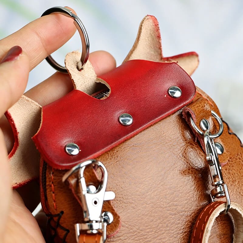 Cartoon Cartoon Calf - Shaped Leather Coin Purse – Babylon Leather - Babylon LeatherBabylon LeatherLLZ76-Red