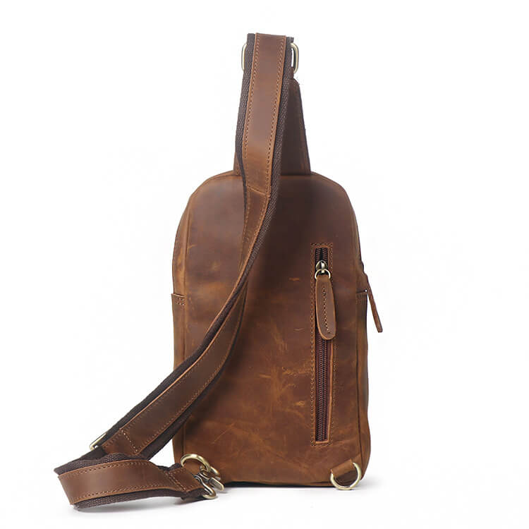 Casual Crossbody Shoulder Sling Bag – Babylon Leather - Babylon LeatherBabylon LeatherLJ028 - Brown
