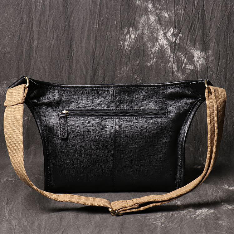 Casual Men’s Leather Crossbody Bag – Babylon Leather - Babylon LeatherBabylon LeatherLJ060 - Black