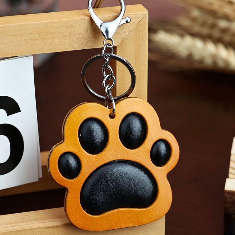 Cat Paw Leather Bag Charm – Babylon Leather - Babylon LeatherBabylon LeatherLLZ120-Brown & Black