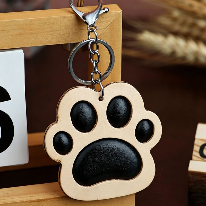 Cat Paw Leather Bag Charm – Babylon Leather - Babylon LeatherBabylon LeatherLLZ120-Original & Black