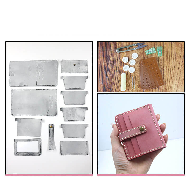 Short Buckle Wallet Fog Wax Leather DIY Kit – Babylon Leather