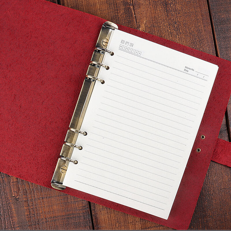 Vintage Crazy Horse Leather Ring Binder Journal A5 – Babylon Leather