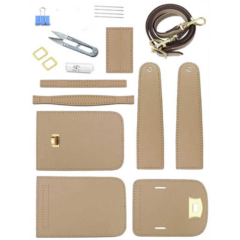 Cell Phone Purse Crossbody Bag DIY Kit – Babylon Leather - Babylon LeatherBabylon LeatherSY51-Khaki-White