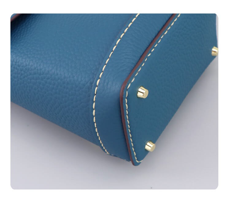 Cell Phone Purse Mini Leather Backpack DIY Kit – Babylon Leather - Babylon LeatherBabylon LeatherSY50 - Matching Color - Lychee Pattern Leather - Peacock Blue