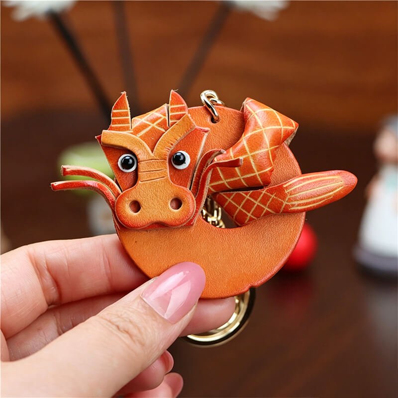 Chinese Zodiac Leather Bag Charm – Babylon Leather - Babylon LeatherBabylon LeatherLLZ34-Mouse-Original