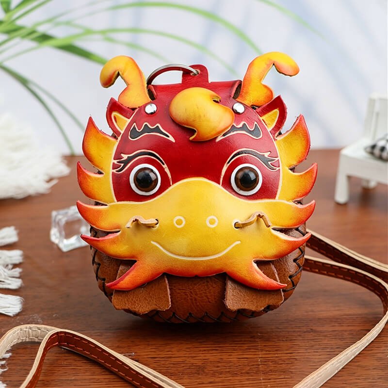 Chinese Zodiac Leather Key Pouch – Babylon Leather - Babylon LeatherBabylon LeatherLLZ28-Dragon