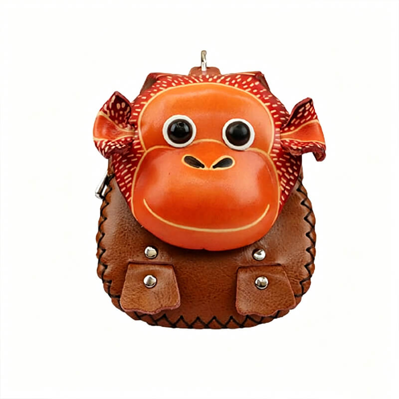 Chinese Zodiac Leather Key Pouch – Babylon Leather - Babylon LeatherBabylon LeatherLLZ28-Monkey