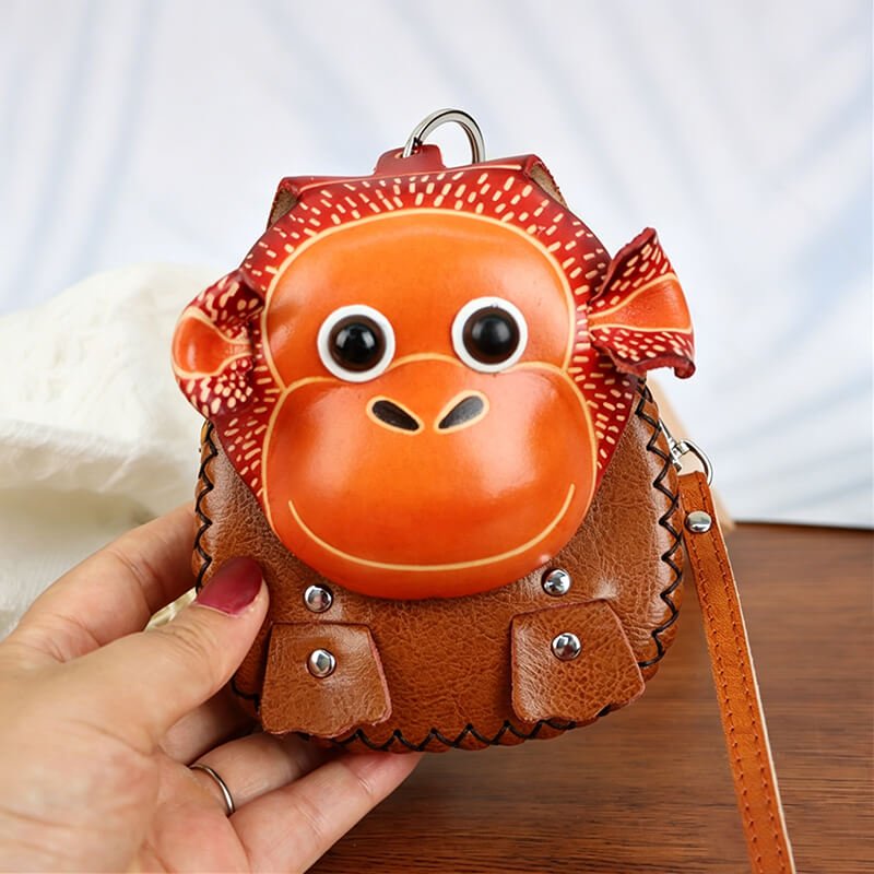 Chinese Zodiac Leather Key Pouch – Babylon Leather - Babylon LeatherBabylon LeatherLLZ28-Monkey