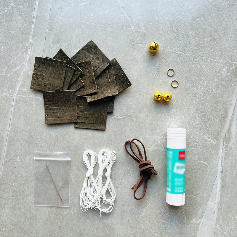 Christmas Snowflake Charm DIY Kit – Babylon Leather - Babylon LeatherBabylon LeatherSG03-Olive Green