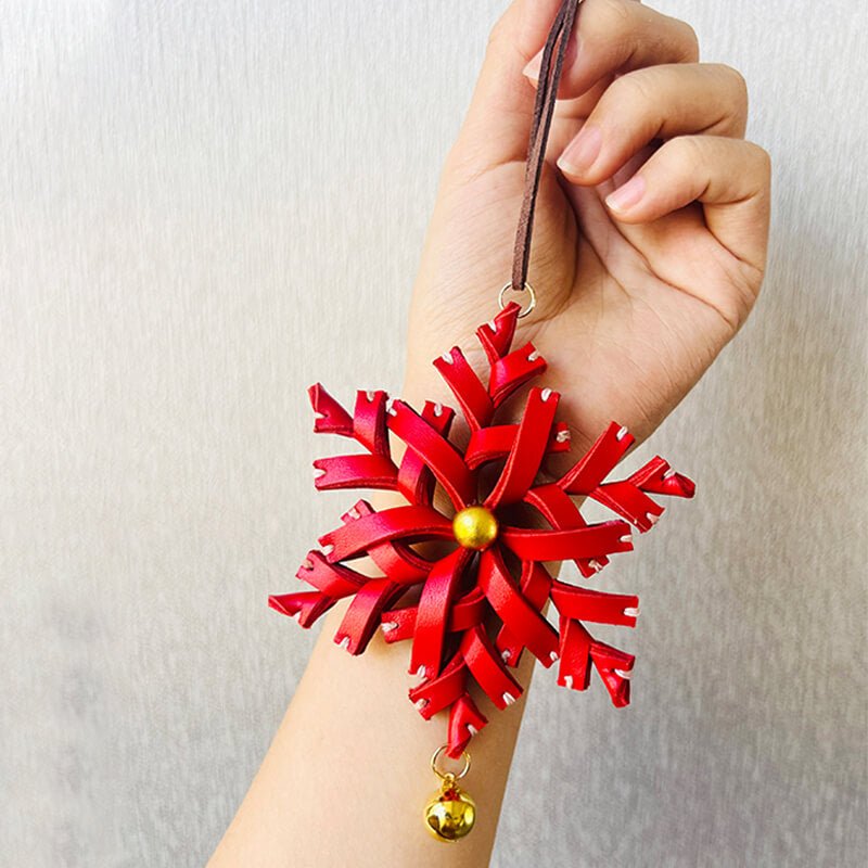 Christmas Snowflake Charm DIY Kit – Babylon Leather - Babylon LeatherBabylon LeatherSG03-Red