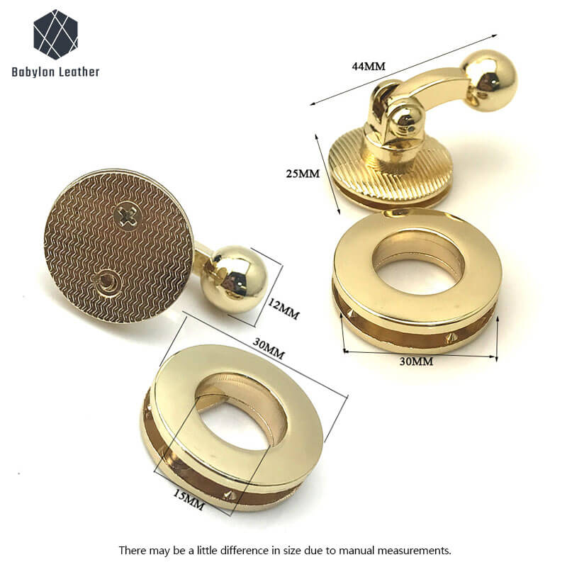 Circular Toggle Lock Creative Turn Flip Lock - Babylon LeatherBabylon LeatherTFL - 008 - 2 PACK