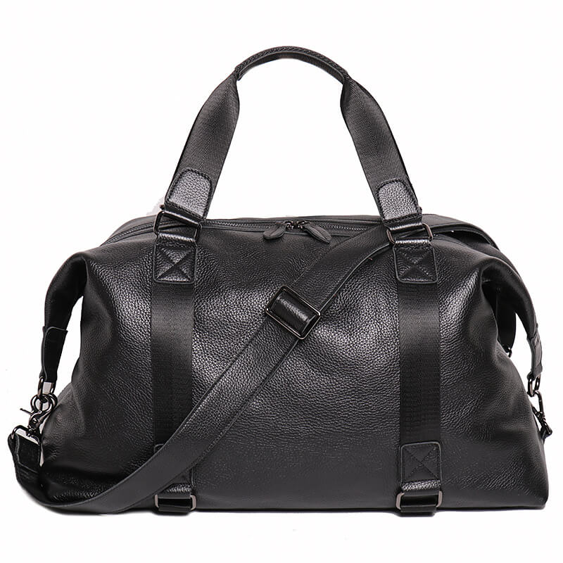 Classic Men’s Leather Holdall Duffel Bag – Babylon Leather - Babylon LeatherBabylon LeatherLJ014 - Black