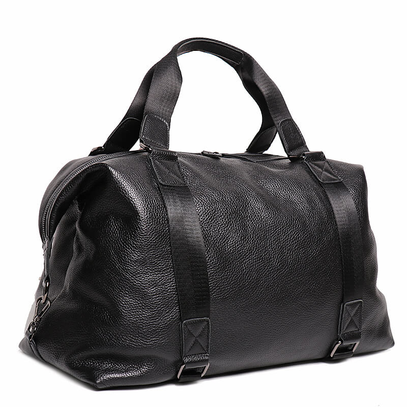 Classic Men’s Leather Holdall Duffel Bag – Babylon Leather - Babylon LeatherBabylon LeatherLJ014 - Black