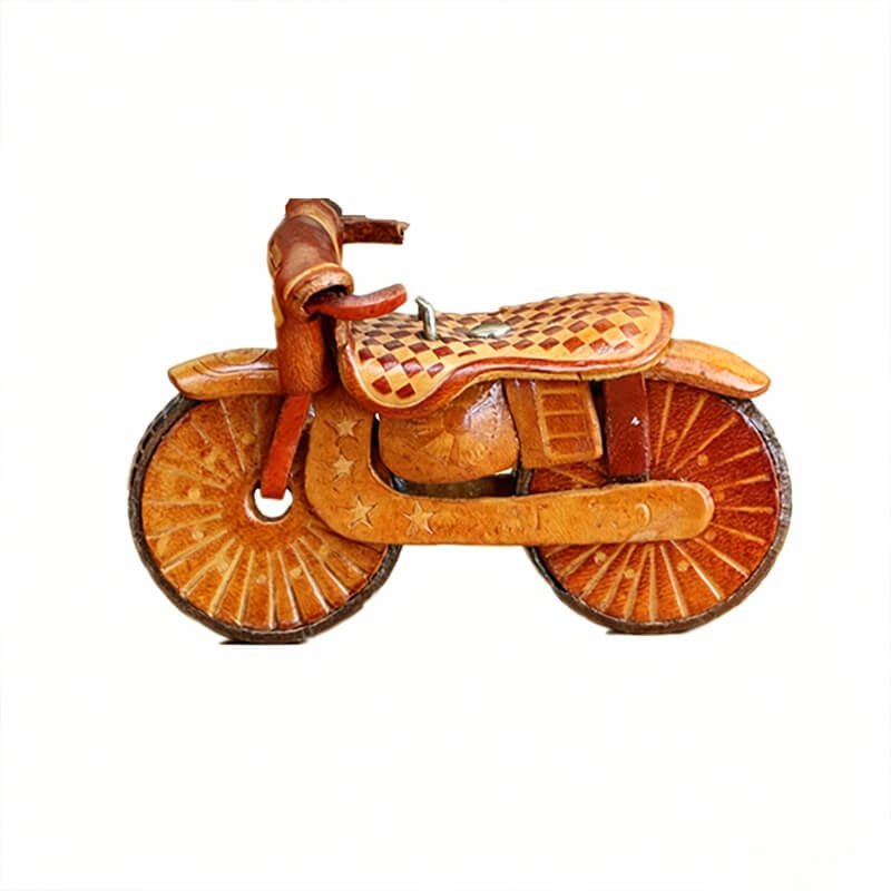 Classic Motorcycle Leather Bag Charm – Babylon Leather - Babylon LeatherBabylon LeatherLLZ115-1-Brown