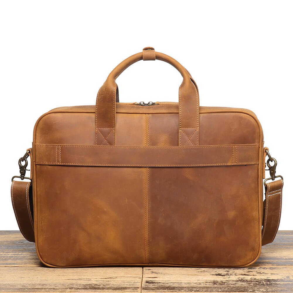 Classic Retro Top Grain Leather Handbag – Babylon Leather - Babylon LeatherBabylon LeatherLJ079 - Brown