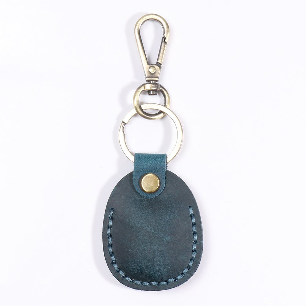 Classic Top - Grain Leather AirTag Keychain Holder with Metal Clasp – Babylon Leather - Babylon LeatherBabylon LeatherLJ139-Blue