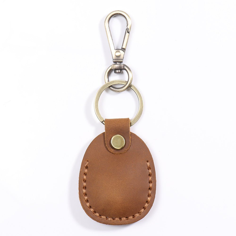 Classic Top - Grain Leather AirTag Keychain Holder with Metal Clasp – Babylon Leather - Babylon LeatherBabylon LeatherLJ139-Brown