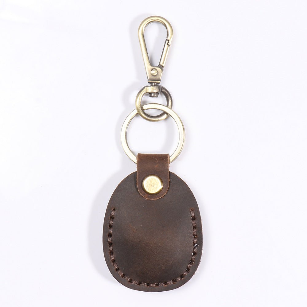 Classic Top - Grain Leather AirTag Keychain Holder with Metal Clasp – Babylon Leather - Babylon LeatherBabylon LeatherLJ139-Coffee