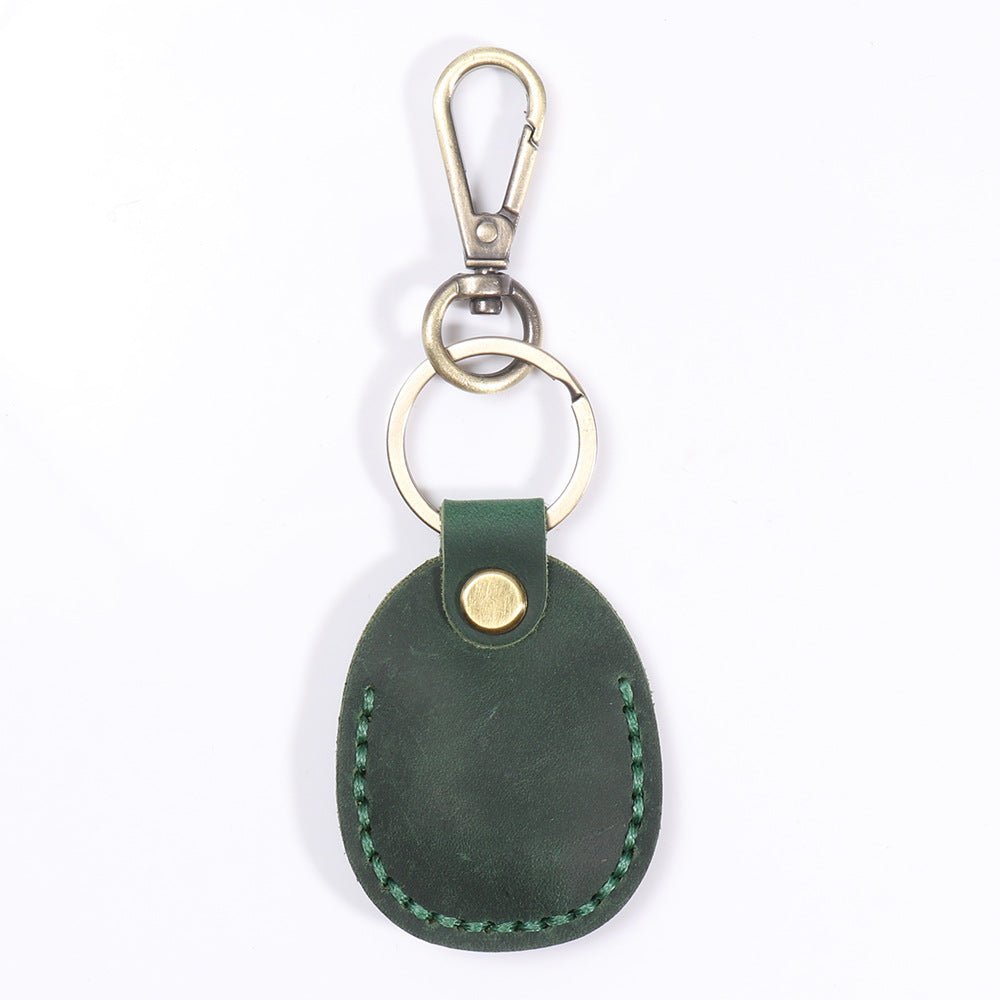 Classic Top - Grain Leather AirTag Keychain Holder with Metal Clasp – Babylon Leather - Babylon LeatherBabylon LeatherLJ139-Green