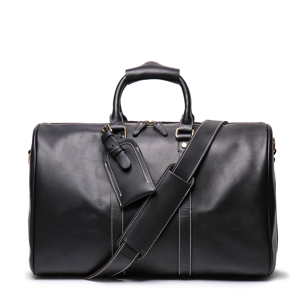 Classic Top Grain Leather Weekender Duffel Bag – Babylon Leather - Babylon LeatherBabylon LeatherLJ009 - Black