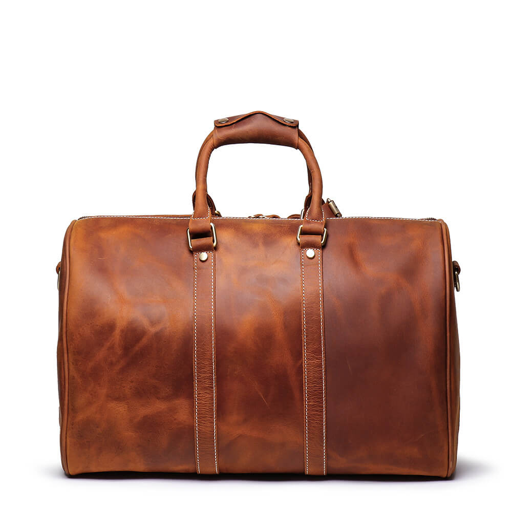 Classic Top Grain Leather Weekender Duffel Bag – Babylon Leather - Babylon LeatherBabylon LeatherLJ009 - Coffee