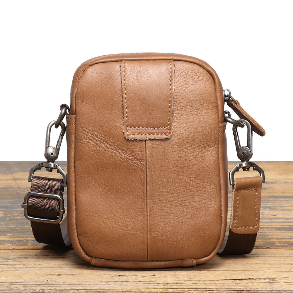 Compact Leather Crossbody Messenger Bag – Babylon Leather - Babylon LeatherBabylon LeatherLJ067 - Yellow