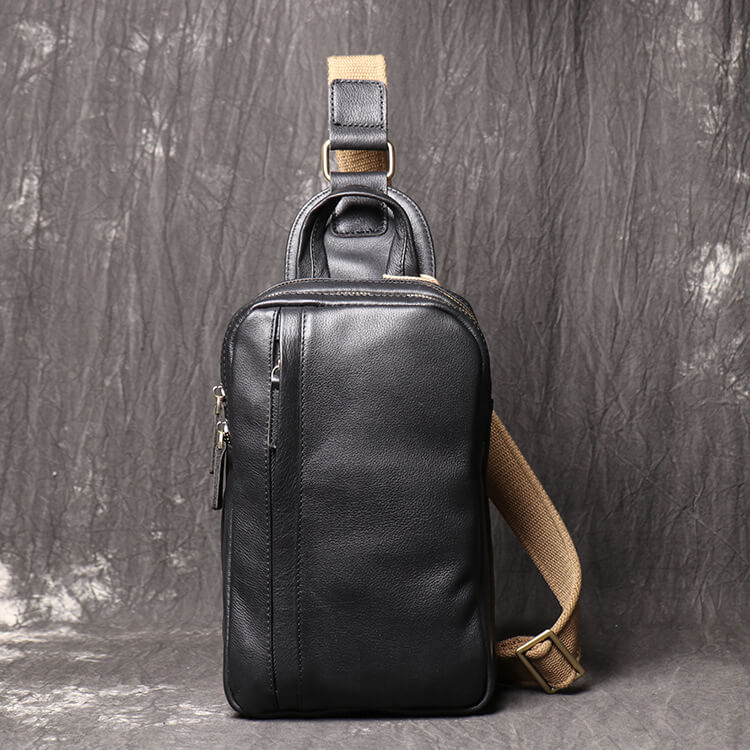 Compact Leather Crossbody Sling Bag – Babylon Leather - Babylon LeatherBabylon LeatherLJ062 - Black