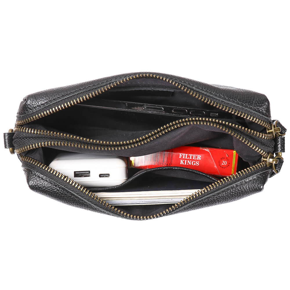 Compact Minimal Top - Grain Leather Wristlet Clutch – Babylon Leather - Babylon LeatherBabylon LeatherLJ149-Coffee