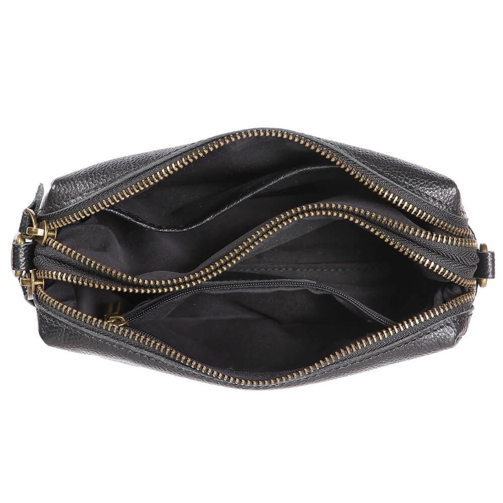 Compact Minimal Top - Grain Leather Wristlet Clutch – Babylon Leather - Babylon LeatherBabylon LeatherLJ149-Coffee