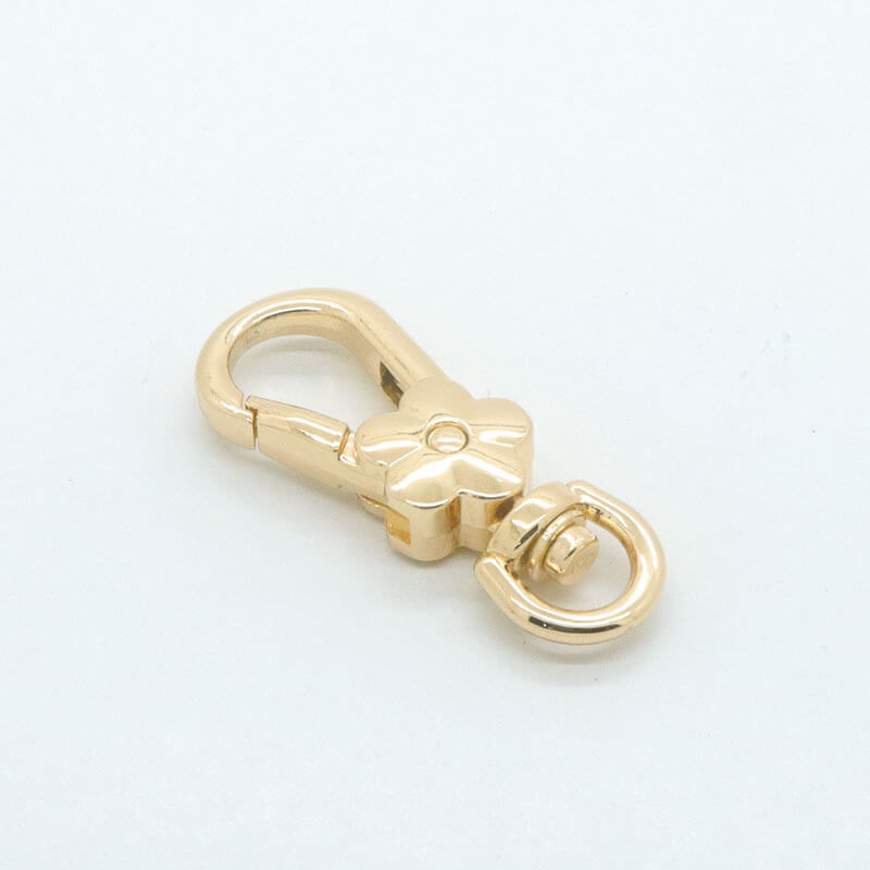 Compact Swivel Snap Hook - Babylon Leather - Babylon LeatherBabylon LeatherJY08-Gold-9mm Flower Hook