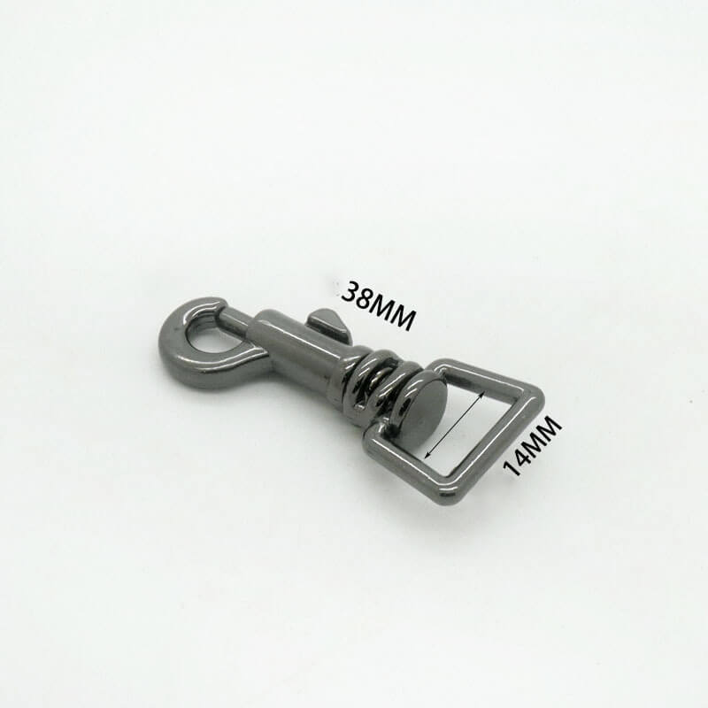 Compact Swivel Snap Hook - Babylon Leather - Babylon LeatherBabylon LeatherJY08-Gunmetal-14mm Square End Key Hook