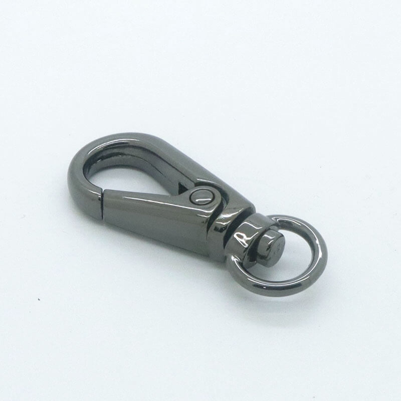 Compact Swivel Snap Hook - Babylon Leather - Babylon LeatherBabylon LeatherJY08-Gunmetal-9mm Fish Eye Hook