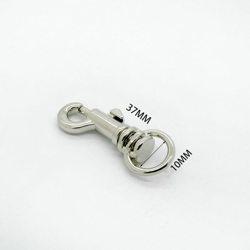 Compact Swivel Snap Hook - Babylon Leather - Babylon LeatherBabylon LeatherJY08-Silver-10mm Thick Key Hook