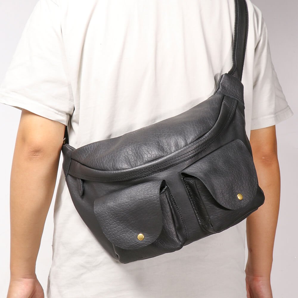 Compact Top Grain Leather Crossbody Sling Bag – Babylon Leather - Babylon LeatherBabylon LeatherLJ097-Black