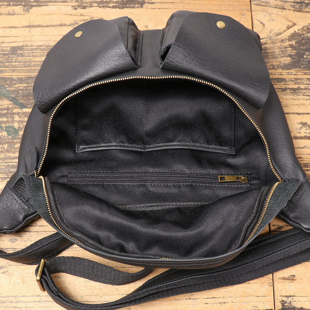 Compact Top Grain Leather Crossbody Sling Bag – Babylon Leather - Babylon LeatherBabylon LeatherLJ097-Black