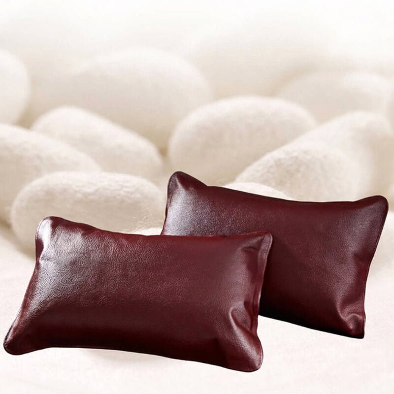 Cowhide Leather Pillow Mat - Babylon LeatherBabylon LeatherBMN06-Red-47×74 cm-Single Pillow