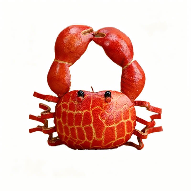 Crab Leather Bag Charm – Babylon Leather - Babylon LeatherBabylon LeatherLLZ22-Red