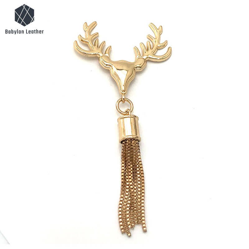 Creative Deer Head with Tassel Decorative Buckle(1 PACK) - Babylon LeatherBabylon LeatherDB - 024