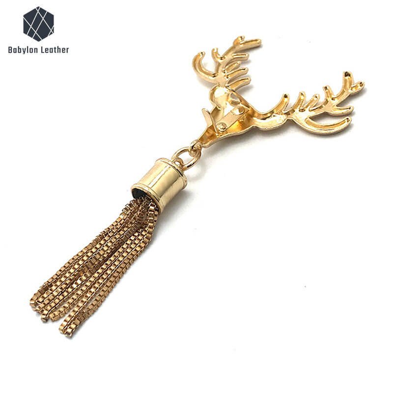 Creative Deer Head with Tassel Decorative Buckle(1 PACK) - Babylon LeatherBabylon LeatherDB - 024