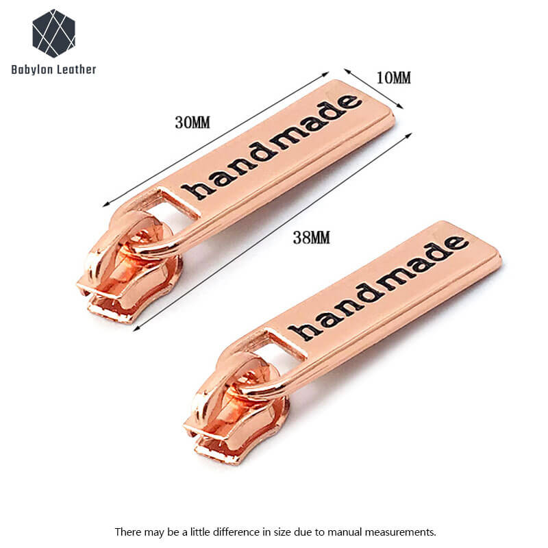 Creative handmade Bag Decoration Zipper Pull(2 PACK) - Babylon LeatherBabylon LeatherZP - 004 - Rose Gold