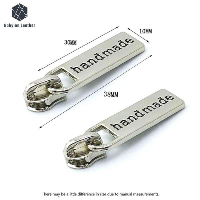 Creative handmade Bag Decoration Zipper Pull(2 PACK) - Babylon LeatherBabylon LeatherZP - 004 - Silver