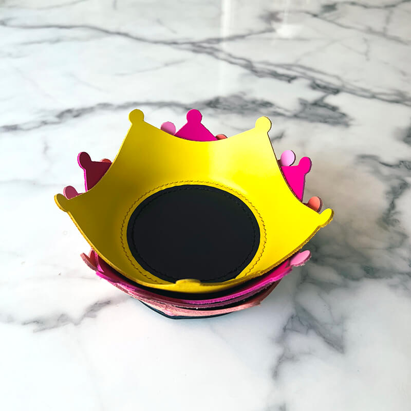 Crown-Shaped Leather Valet Tray DIY Kit – Babylon Leather - Babylon LeatherBabylon LeatherSG37-Yellow