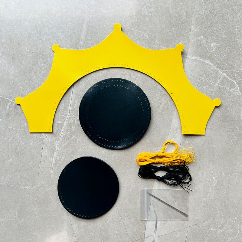 Crown-Shaped Leather Valet Tray DIY Kit – Babylon Leather - Babylon LeatherBabylon LeatherSG37-Yellow