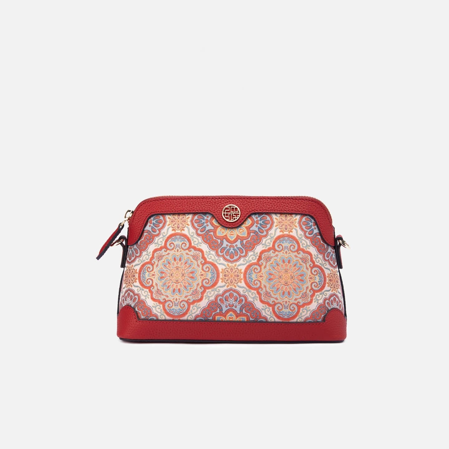 Curious Bloom Leather and Silk Shoulder Crossbody Bag – Babylon Leather - Babylon LeatherBabylon LeatherTX218-Red