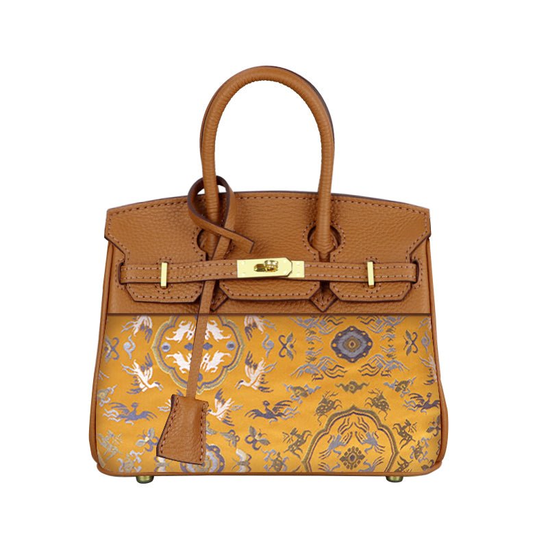 Customizable Panel Birkin - Style Leather Tote Bag DIY Kit – Babylon Leather - Babylon LeatherBabylon LeatherSYR63-Caramel-Heat-Activated Adhesive & Gold-Color-Matched & With Fabric