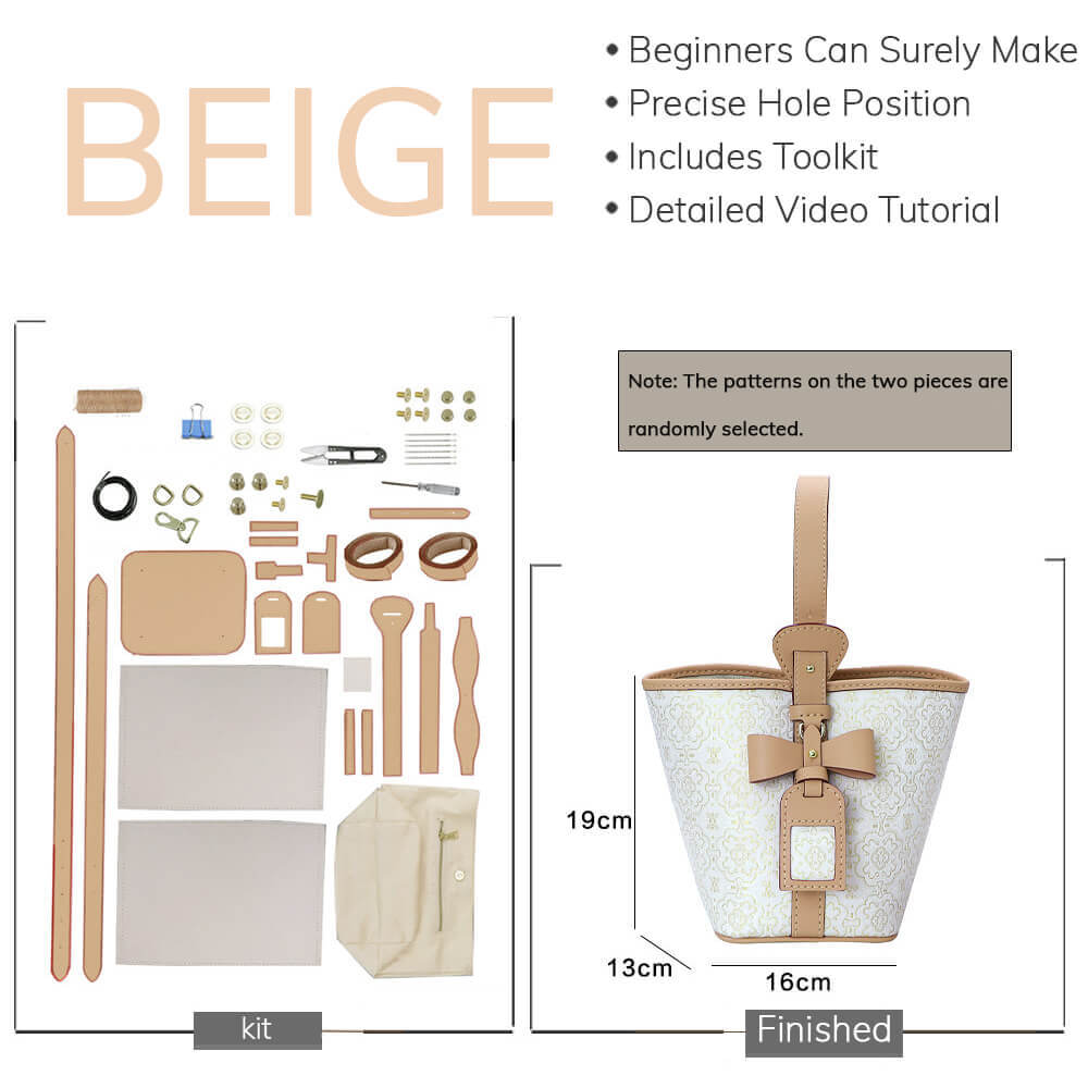 Customizable Panel Bow Shoulder Bag DIY Kit – Babylon Leather - Babylon LeatherBabylon LeatherSYR70-Beige-Heat-Activated Adhesive-Color-Matched & With Fabric